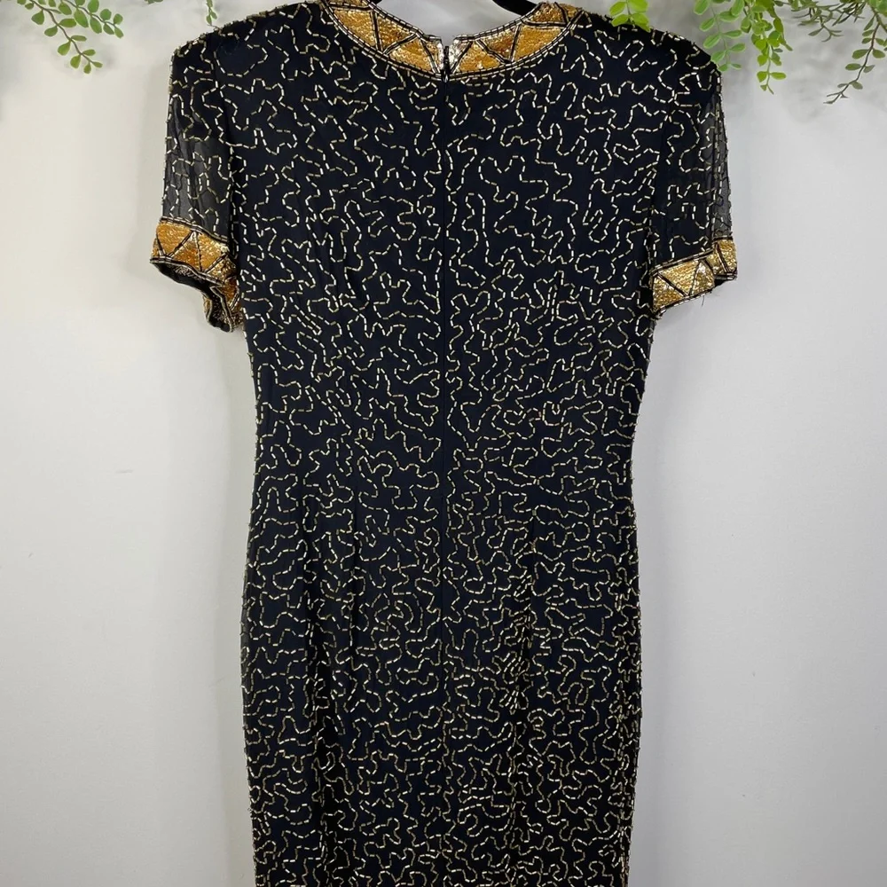Saks Fifth Ave vintage beaded dress - 8 - Picture 6 of 14